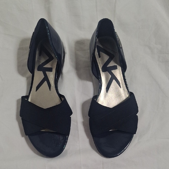 Anne Klein Sport Wome's Navy Open-Toe Heels Size 6.5 - Picture 1 of 8
